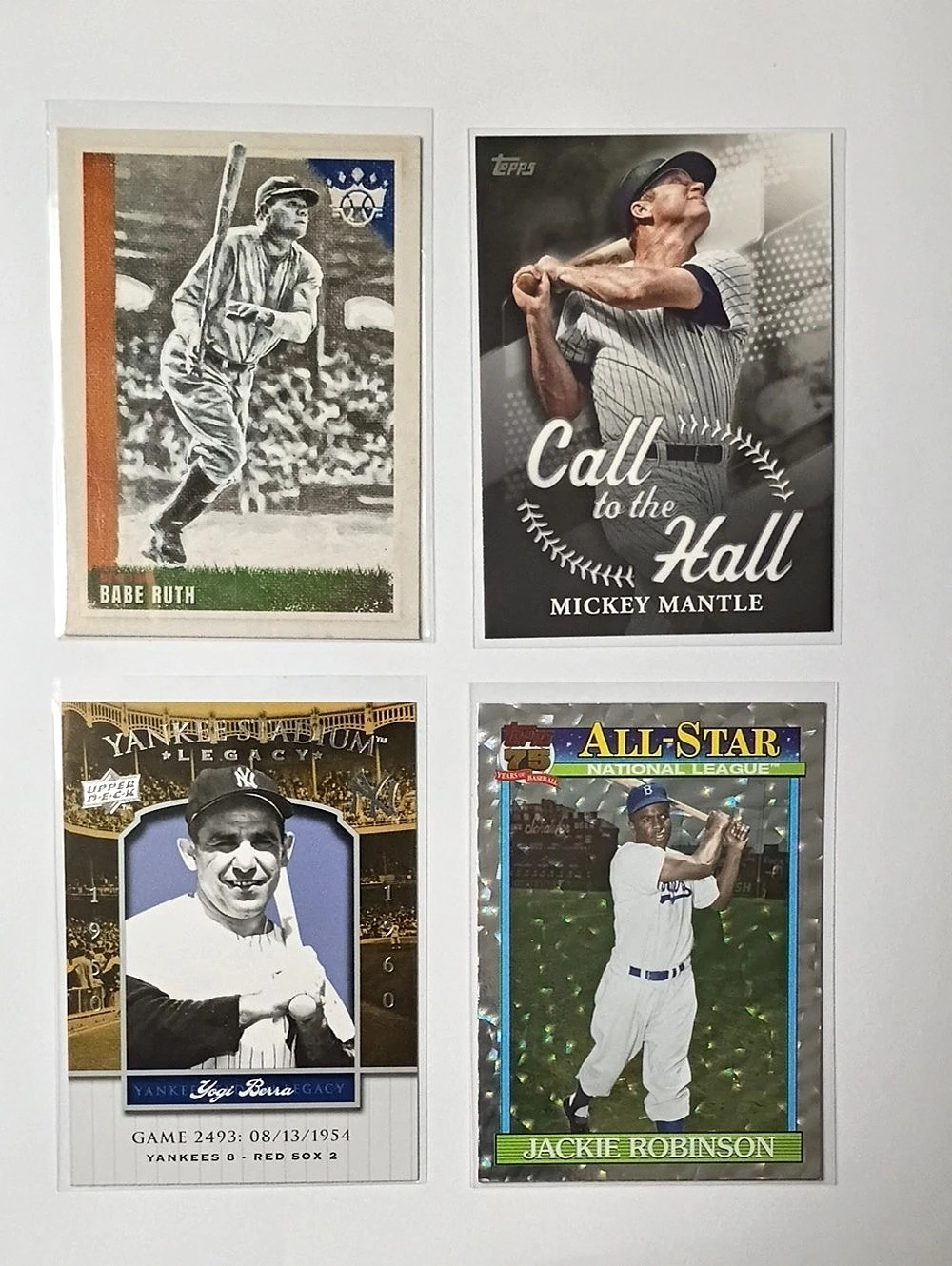 Topps Baseball Trading Cards 4-Card Set